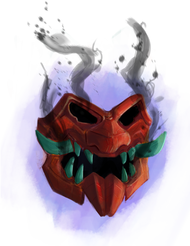 Cursed Dwarven Samurai Mask. Made for Cave Gaming
Digital